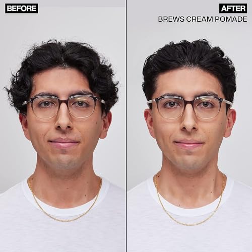 Redken Brews Cream Pomade 3.4 Fl Oz Men’s Hair Styling Product Medium Hold