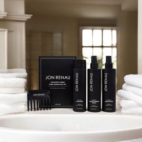 Jon Renau Synthetic Wig Care Kit - Shampoo, Conditioner, Detangler & Comb