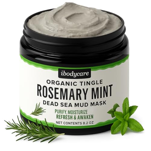 Rosemary Mint Dead Sea Mud Mask ? Whipped Hydrating Clay Mask with Bentonite & Kaolin Clay, Gentle Pore Minimizer for Face, Non-Drying, 8 oz