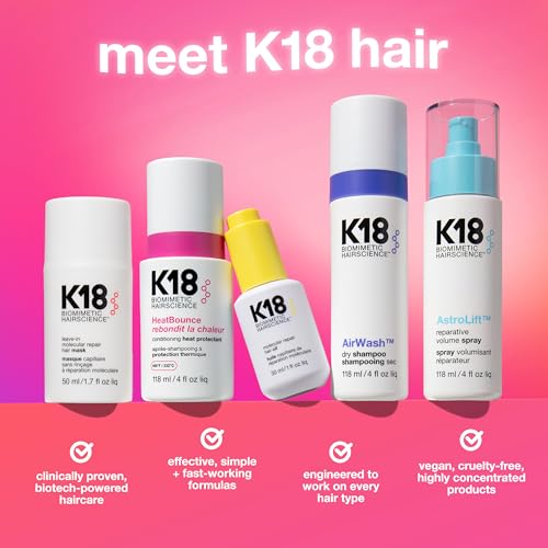 K18 HeatBounce Heat Protectant Spray | Leave-In Conditioner
