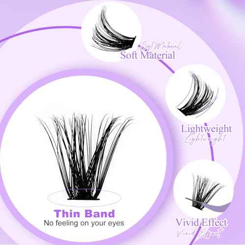 DIY Wispy Lash Extension Kit Individual Spike Manga Lash Clusters Kit with Bottom Lashes, Lash Bond and Seal, Lash Tweezers Eyelash Extension Kit for Self Use(60+80,12-18mm,0.07D,Kit)
