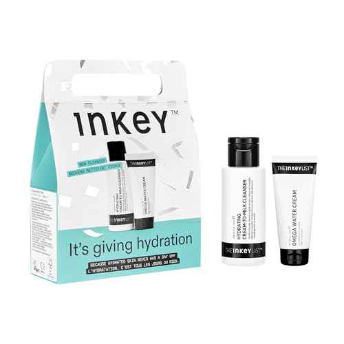The INKEY List It¡¯s Giving Hydration Gift Set, Hydrating Cream-to-Milk Cleanser + Omega Water Cream Moisturiser, Skincare Duo for Healthy, Glowing Skin, Gift Set for All Skin Types