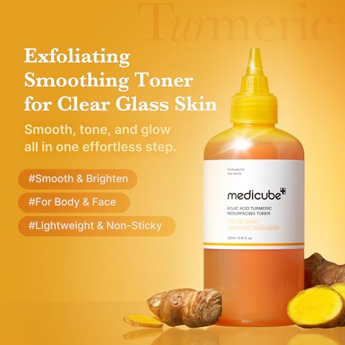 medicube Kojic Acid Turmeric Toner for Face & Body | 8.45 fl.oz