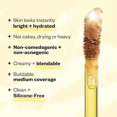 Kosas Revealer Concealer - Medium Coverage Makeup with Hyaluronic Acid, Conceals Dark Circles Under Eyes, Dark Spots and Blemishes + Brightens, Hydrates, Long-Lasting & Vegan, (Tone 04 N)