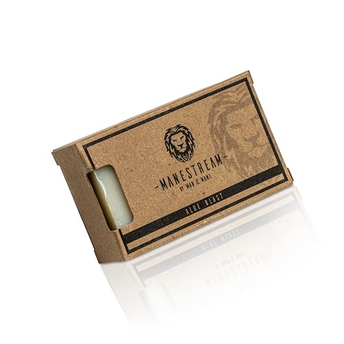 MAN & MANE Manestream Long Lasting, Mild Scented Aloe Vera Calendula Bar with Coconut, Olive, Palm and Essential Oils - Natural Handmade Soap