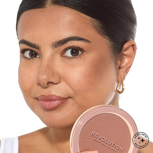 Revolution, Mega Bronzer Powder, Matte Finish, Buildable for All-Over Glow, Suitable for Light to Deep Skin Tones, Vegan & Cruelty-Free, Warm, 0.52 oz