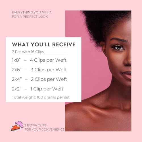 SIYUSI Kinky Curly Clip In Extensions, 3C 4A 100% Brazilian Remy Human Hair Clip Ins, Invisible & Scalp-Friendly, Natural Black Color, 3.52oz, 7Pcs (32 Inch)