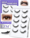 Self-Adhesive Eyelashes 12mm Wispy Press-On Lashes