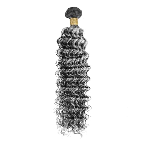 32 Inch Ombre Silver Deep Wave Human Hair Bundles - Fridnae