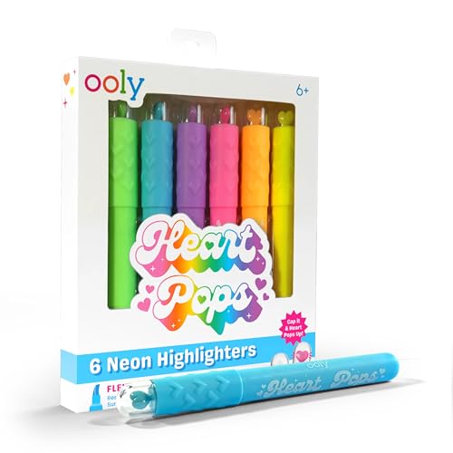 Ooly Heart Pops Neon Highlighters Set of 6