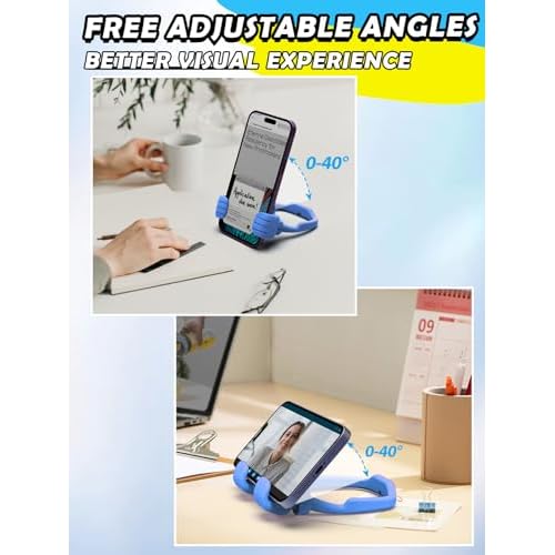 Easter Basket Stuffers Essentials for Teens Boys Girls Kids: Cell Phone Stand Upgrade Adjustable Thumbs Lazy Cell Phone Holder for Desk Cool Gadgets Fun Easter Gifts for Adults Men Women Teenagers