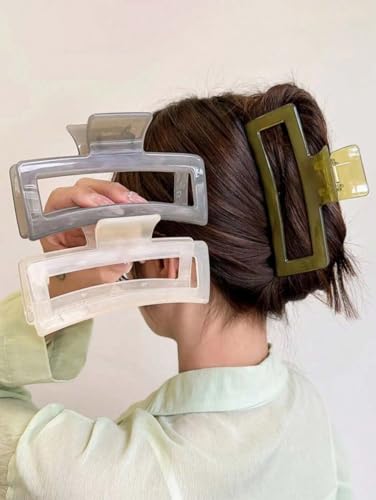 Extra Large Hair Claw Clips for Thick Hair, 5 Inch, 4 Pack