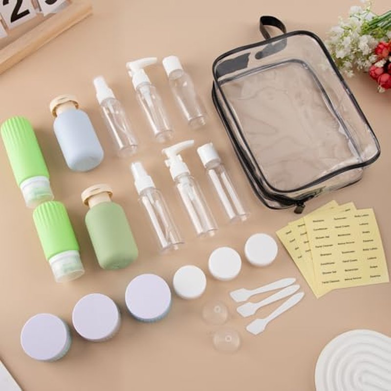 25-Pack Travel Toiletry Bottles Set - TSA Approved Leak-Proof Kit