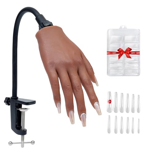 Practice Hand for Acrylic Nails,Professional Mannequin Training Hand with Flexible Fingers for Acrylic Nails,Gel Polish & Nail Art,Complete Practice Kit for Manicure Beginners??