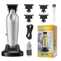 KEMEI 2099 Cordless Hair Trimmer for Men with Charging Dock - Silver
