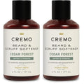 Cremo Cedar Forest Beard & Scruff Softener,Softens and Conditions Coarse Facial Hair of all Lengths in Just 30 Seconds,6 Fluid Ounce,(Pack of 2)