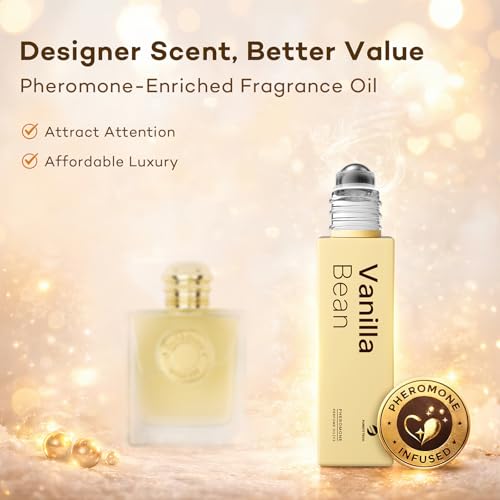 Pheromone Vanilla Bean Roll-On Perfume for Women – Long-Lasting, 10ml