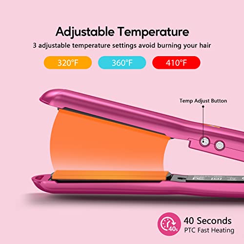 Terviiix Mini Flat Iron 1/2" Adjustable Temperature Travel Hair Straightener