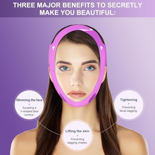 V-Line Jaw Exerciser Mask - Double Chin Tightener Strap