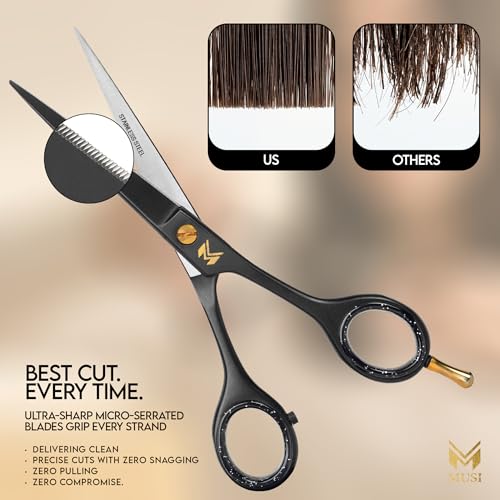 MUSI 6.5" Professional Barber Hair Scissors 420 Stainless Steel