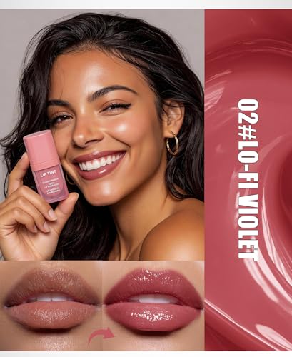 Lo-Fi Violet Lip Tint - Water Shine Gloss, Long-Lasting & Hydrating