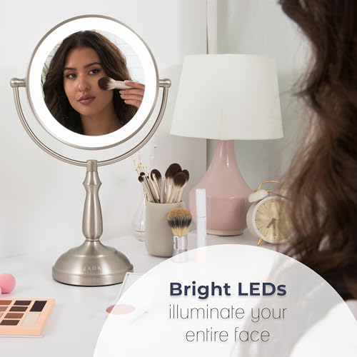 Zadro LED Makeup Mirror with Dimmable Touch Light & 5X Magnification