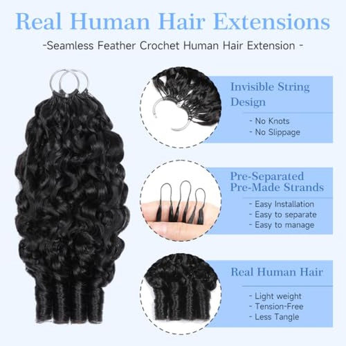 16 Inch Burmese Curly Crochet Hair for Black Women - 100 Strands
