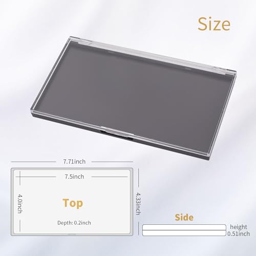 Magnetic Makeup Palette with Clear Top, 3-Pack Empty Eyeshadow Storage