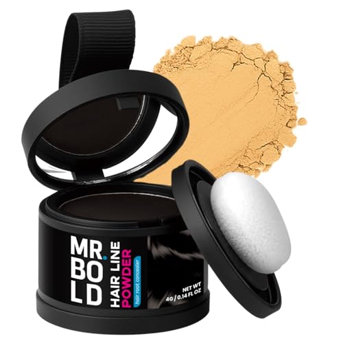 Mr Bold Hairline Powder - Medium Blonde 0.14oz Hair Root Touch Up for Gray & Thin Hair