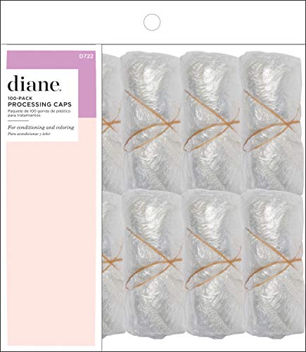 Diane Disposable Clear Processing Hair Caps, For Salons, DIY, Conditioning, Dyeing, Hair Treatments, Bag of 100, D722