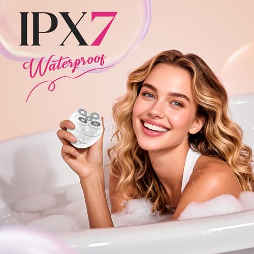 Electric Shaver for Women, 5D Floating Rotary Razor Hair Remover, Wet/Dry Face & Body Shaver for Arms, Legs and Underarms, Portable Travel Shaving Gift for Her White