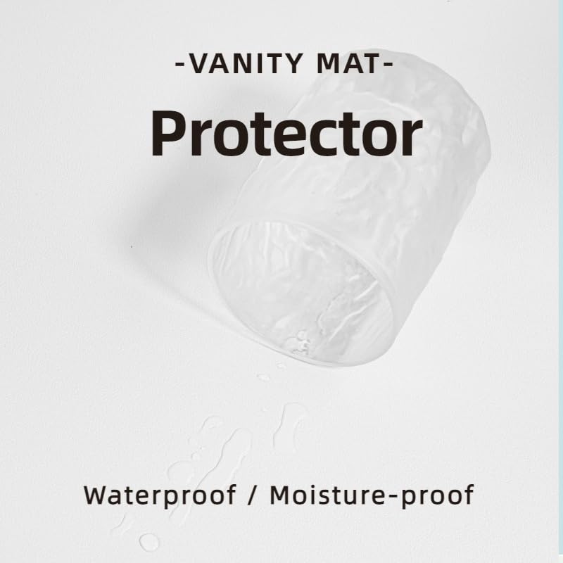 Waterproof Makeup Mat 15.7x23.6" PU Leather Vanity Protector