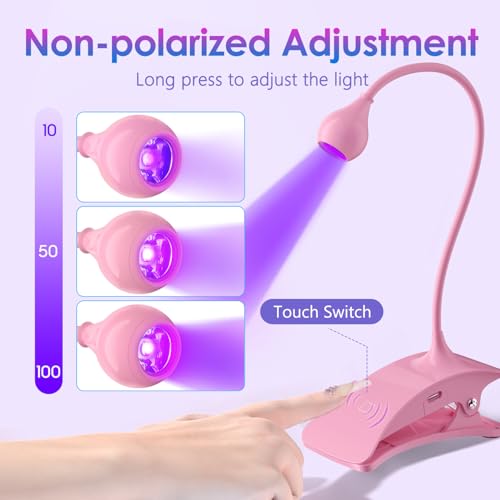 Rechargeable UV Nail Lamp with Gooseneck & Adjustable Timer for Gel Nails