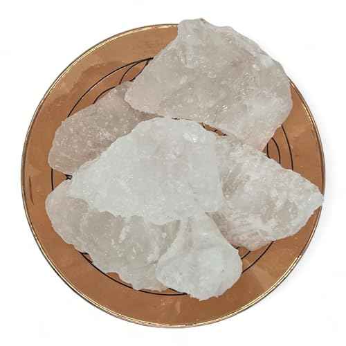 PACHAMAMA ESSENTIALS Alum Stone Natural - White Alum Crystal Rock - Piedra De Alumbre Natural - Natural Deodorant & Antiperspirant, Clear (8 oz)