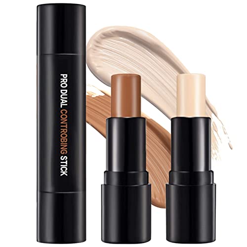 ONLYOILY Double-End Contour Highlighter Stick, Face Contour Makeup Contouring Sticks Cream Concealer (1)