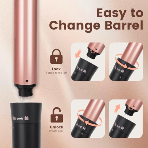 Bo'laiya 5-in-1 Curling Wand Set with Temperature Display