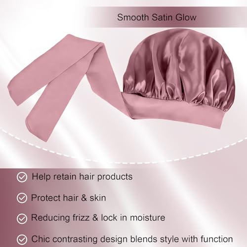 Silk Bonnet for Women with Adjustable Tie Band