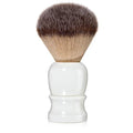 Mr. Fine Better Than Badger Shaving Brush, Ultra-Soft Synthetic Angel Hair Bristles for Men¡¯s Wet Shaving, Easy Lather & Smooth Glide, Ergonomic Handle, White
