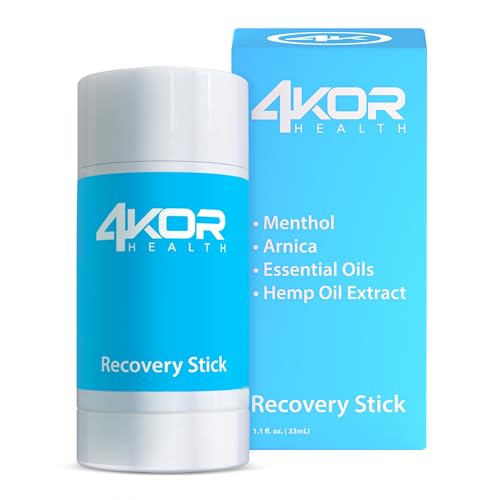 4KOR Hemp Infused Balm Stick – Cooling & Warming Topical, 1 oz