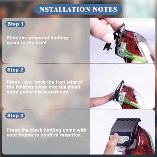 Professional for Wahl Clipper Guards Set, 2 Pcs Coded Cutting Guides #3170-400- 1/16¡± to 1¡± fits for All Wahl Clippers