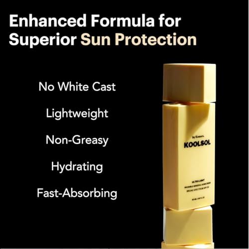 by Knours | Zero White Cast | Mineral | Reef Safe | Korean Face Sunscreen SPF 50 | Made in USA | FDA OTC Registered | Aloe + Centella + Panthenol + Niacinamide | Sensitive Skin | 1.69oz