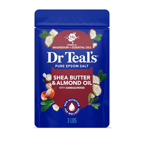 Dr Teal's Epsom Salt Soak with Shea Butter & Almond Oil, 3 lbs
