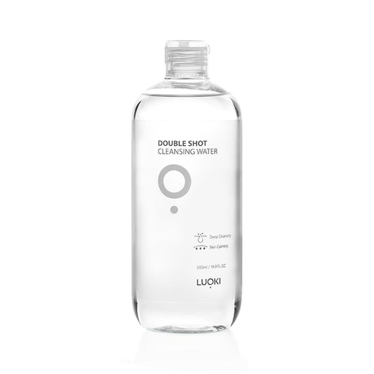 luoki Double Shot Cleansing Water 500ml (16.9 fl oz) - Hypoallergenic Deep Clean Micellar Cleansing Water and Makeup Remover… (16.9 Fl Oz(Pack of 1))