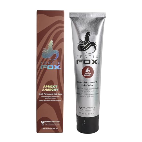 Arctic Fox Apricot Anarchy Semi-Permanent Hair Dye - Vegan, 5.6 fl oz - Bright Orange & Peach Tones