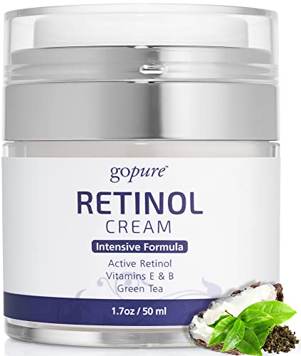 goPure Retinol Face Cream - Night Cream Anti Wrinkle & Face Moisturizer For Women - Retinol Cream for a Youthful-Looking Glow, 1.7oz.