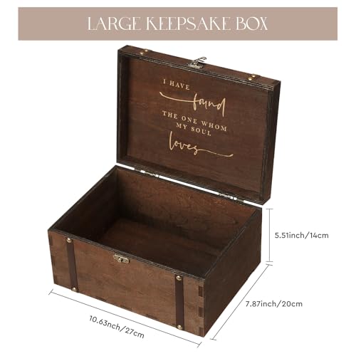 Large Mr & Mrs Wedding Keepsake Box | Vintage Wooden Memory Box