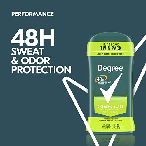 Degree Men Extreme Blast Antiperspirant Deodorant Twin Pack - 48-Hour Protection