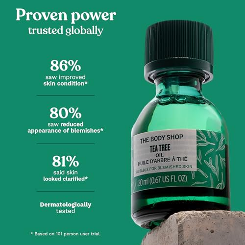 The Body Shop Tea Tree Oil, For Oily, Blemished Skin, Vegan, 0.67 Oz