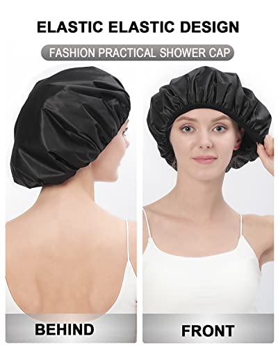 YIZIJIZI Shower Cap for Women - Waterproof Terry Lined