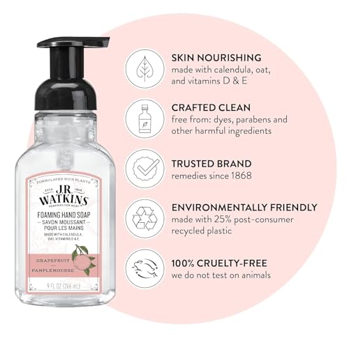 J.R. Watkins Grapefruit Foaming Hand Soap - 9 fl oz, 3 Pack